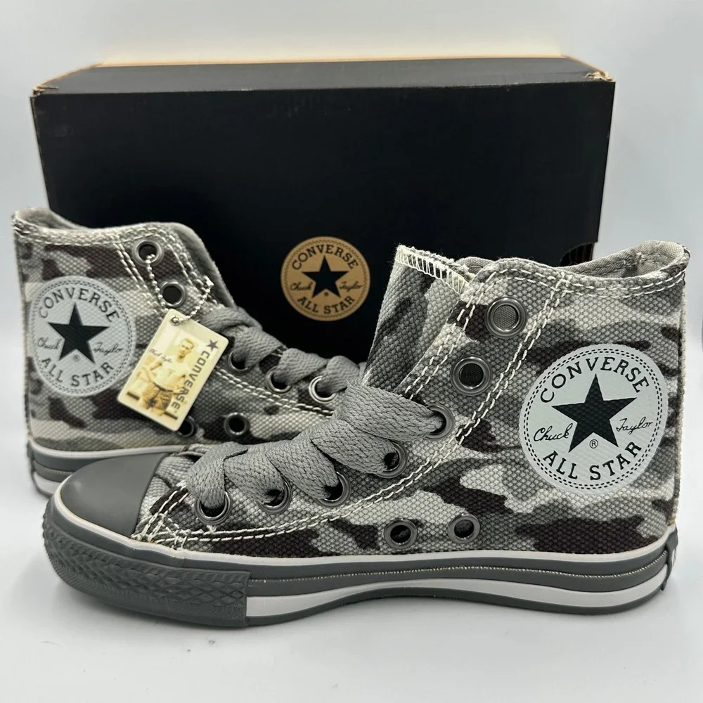 Converse Chuck Taylor All Star Camo Black/Charcoal Grey Hi Sneakers Women's 6.5‎ - Picture 6 of 15